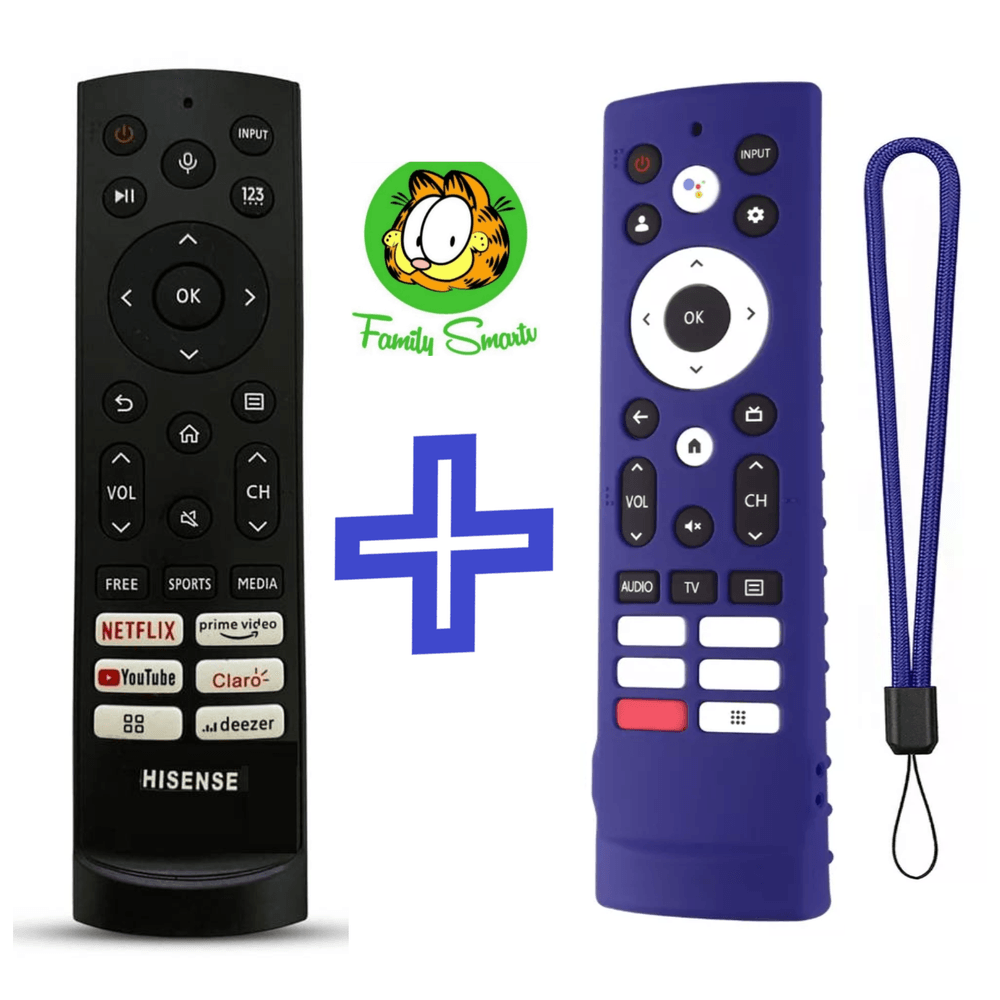 Control Remoto Generico para Hisense Smart Tv 2022 + Funda Azul Marino