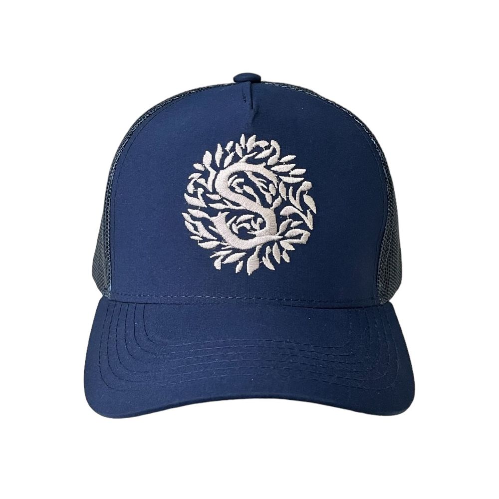 Gorro Sinfonia Con Malla Logo  Uv-UPF50 Azul