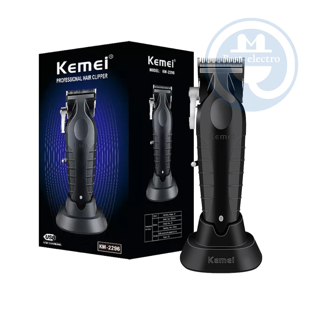Cortadora Kemei Profesional KM2296 Recargable Negro