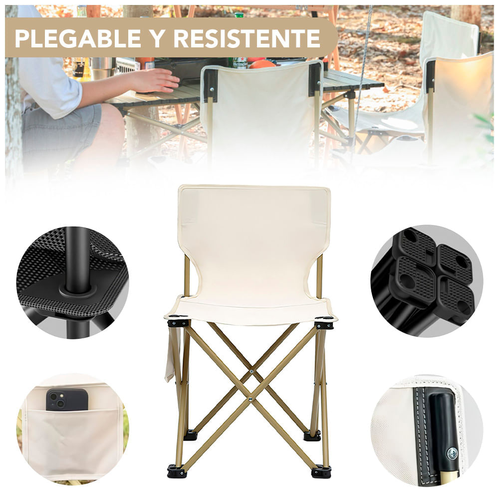 Mesas + 4 Sillas Plegables de Camping Negro LN0 I Oechsle - Oechsle