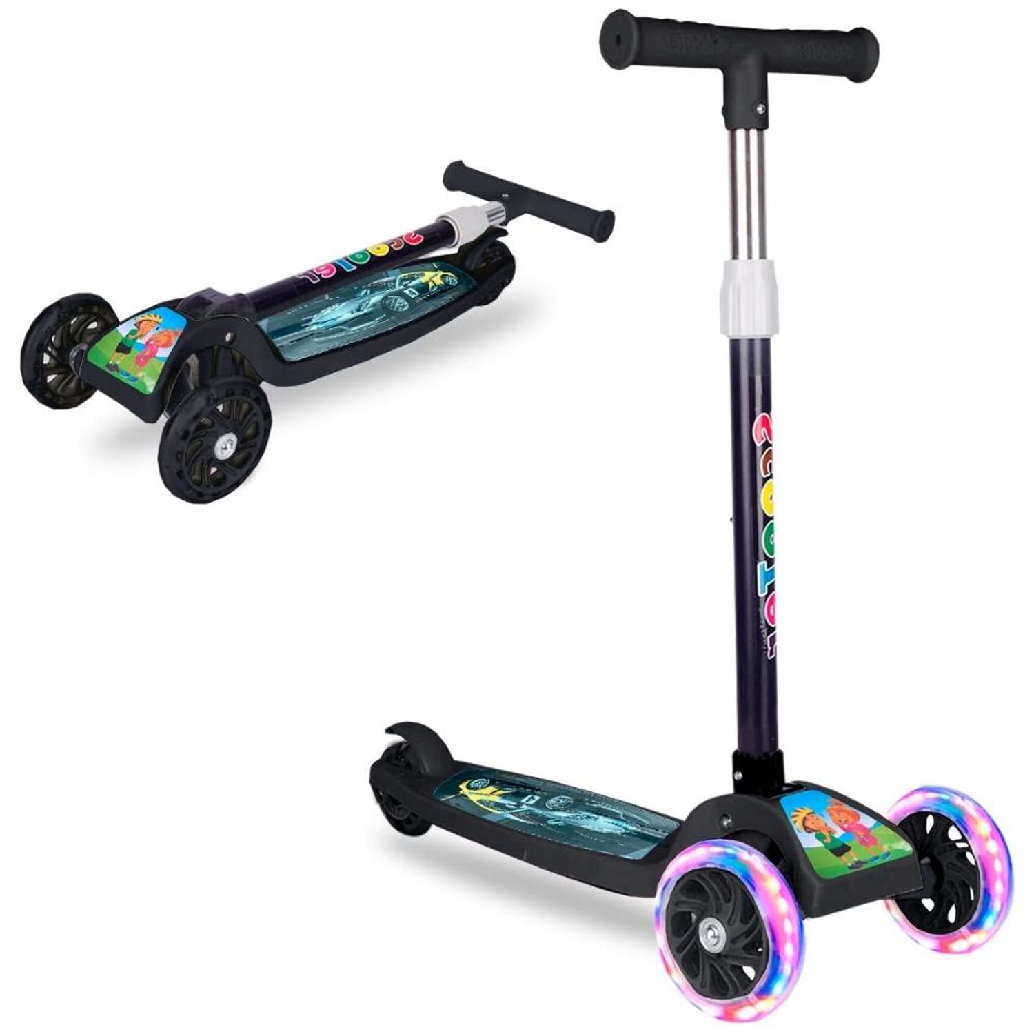 Patinete plegable para niños, patinete de 3 ruedas, rueda ajustable, Mini  patinete para niños, respuesta rápida