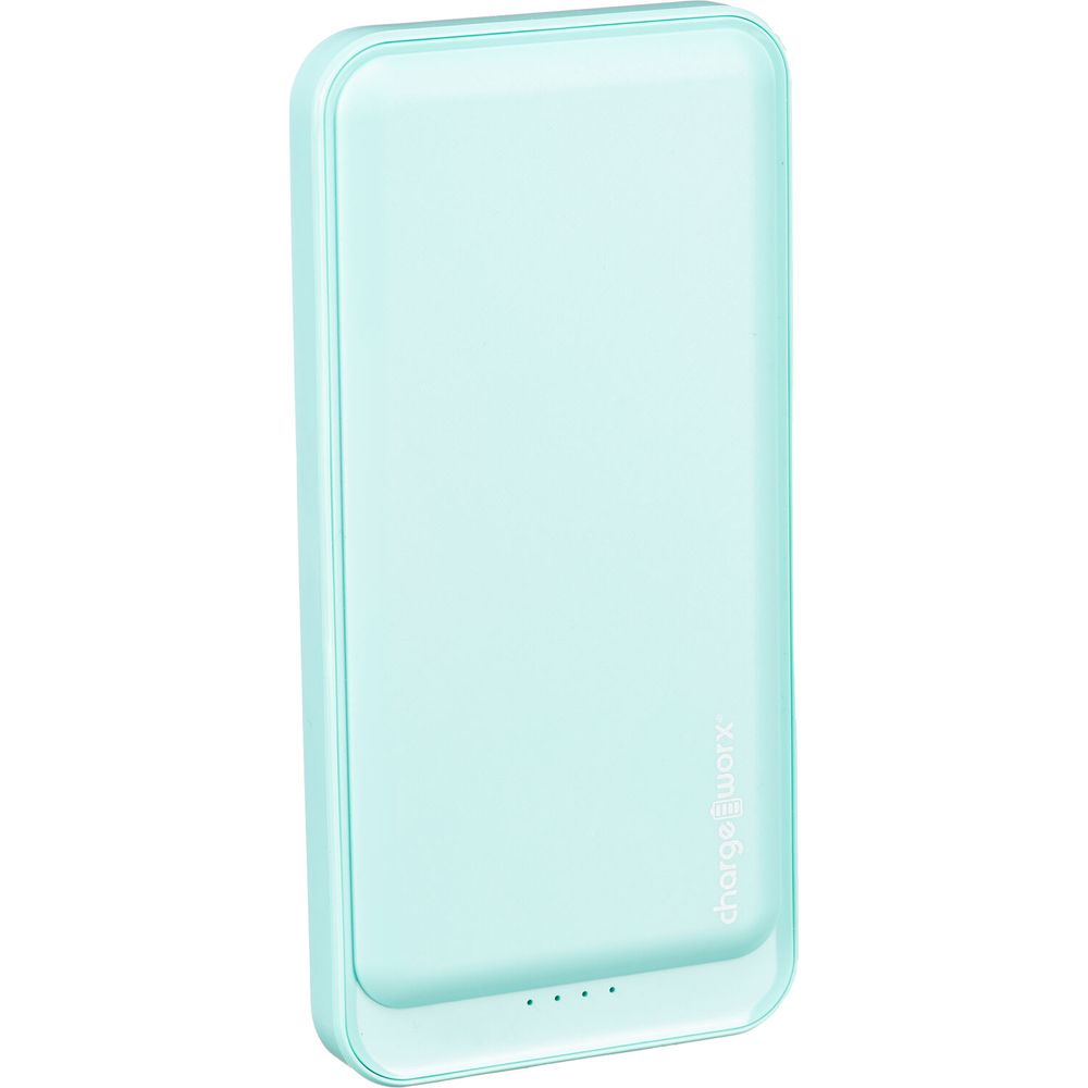 Banco de Energía Delgado Chargeworx de 10 000 Mah con Doble Usb Menta