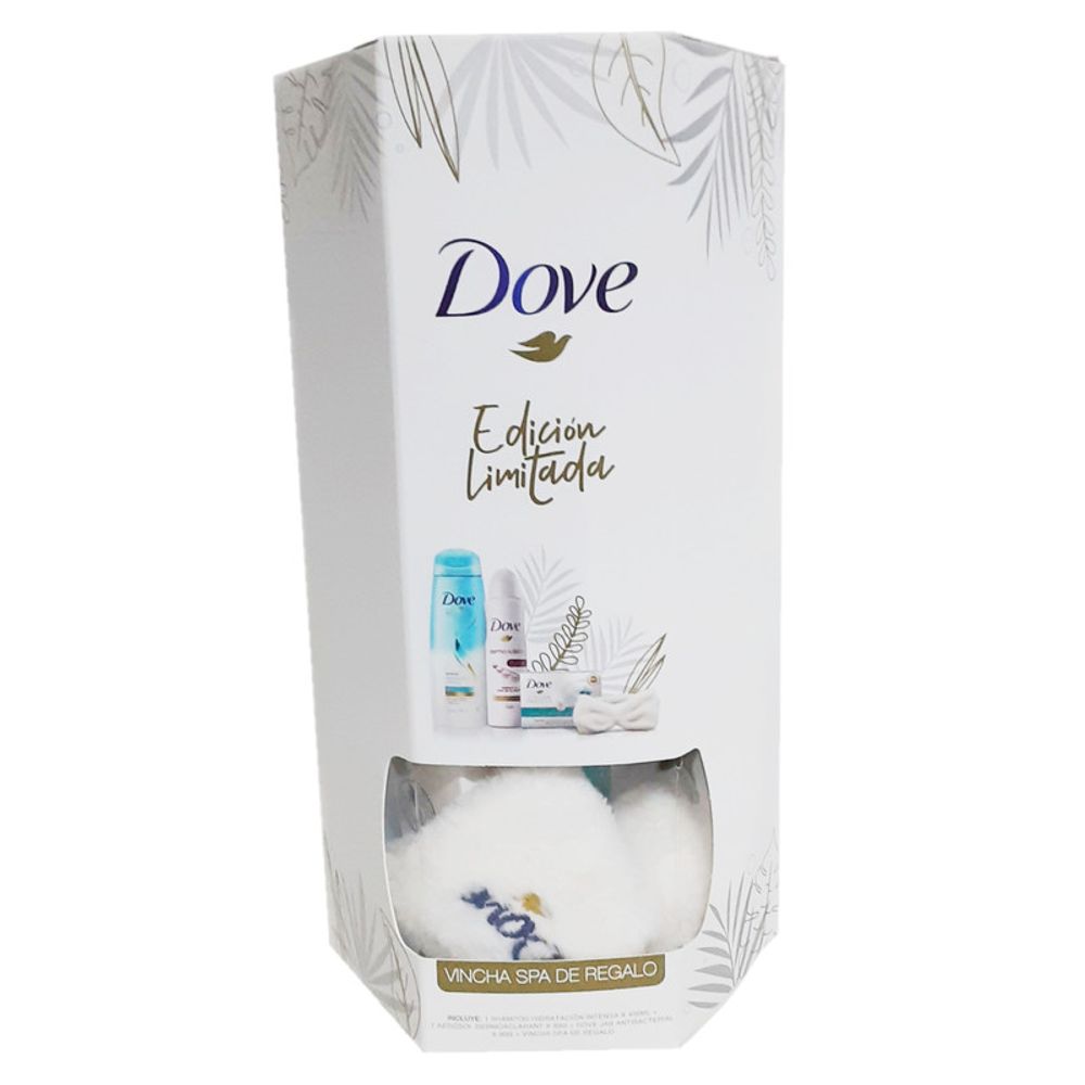 Set de Baño Shampoo Desodorante Jabon Vincha Edicion Especial 4pza Dove