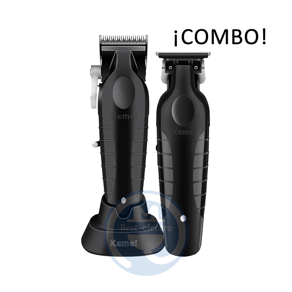 Combo Kemei Cortadora KM-2296 y Trimmer KM-2299