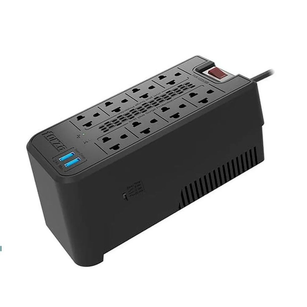 Estabilizador Forza FVR-1222USB 8 Tomas 2 USB 1200 VA Level 4