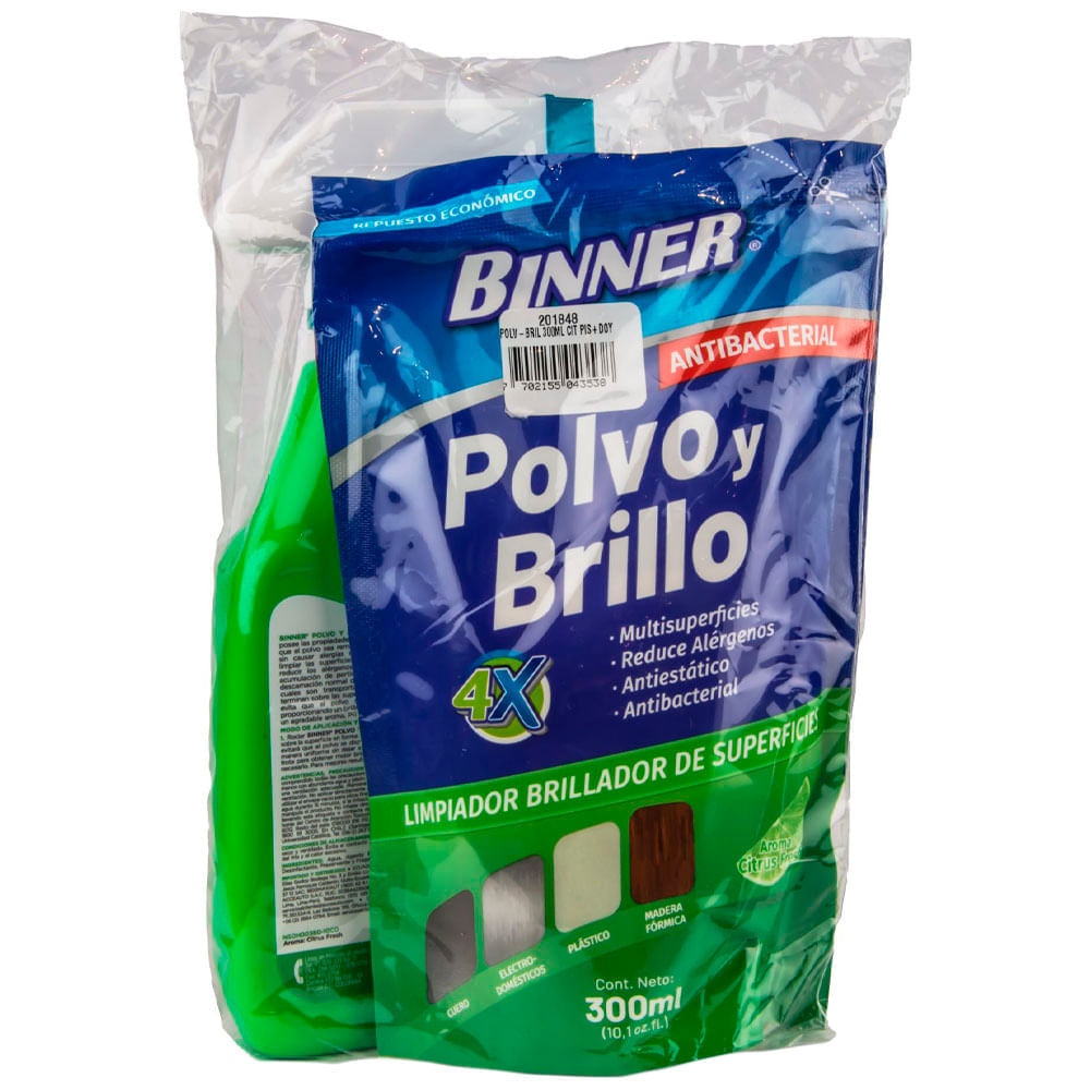 Limpiador de Superficies BINNER Rpto Económico Aroma Citrus + Botella 300ml