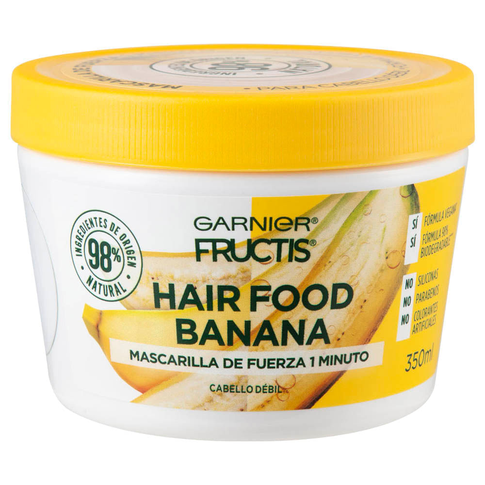 Mascarilla Fortificante FRUCTIS Hair Food Plátano Pote 350ml - Oechsle