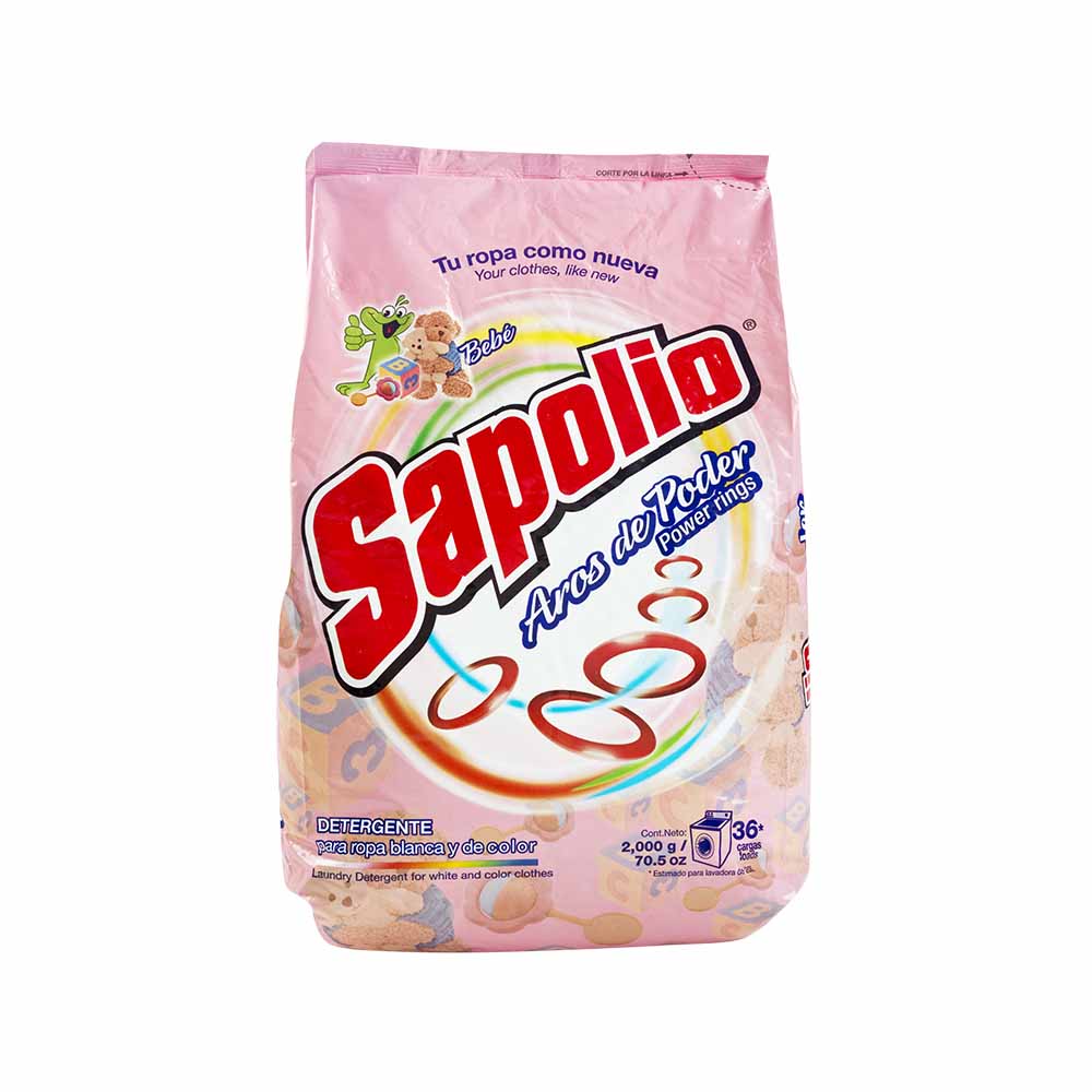 Detergente en Polvo SAPOLIO Bebé Bolsa 2Kg