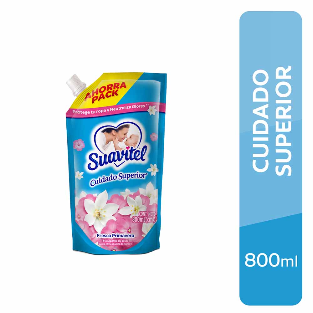 Suavizante SUAVITEL Cuidado Superior Fresca Primavera 800ml