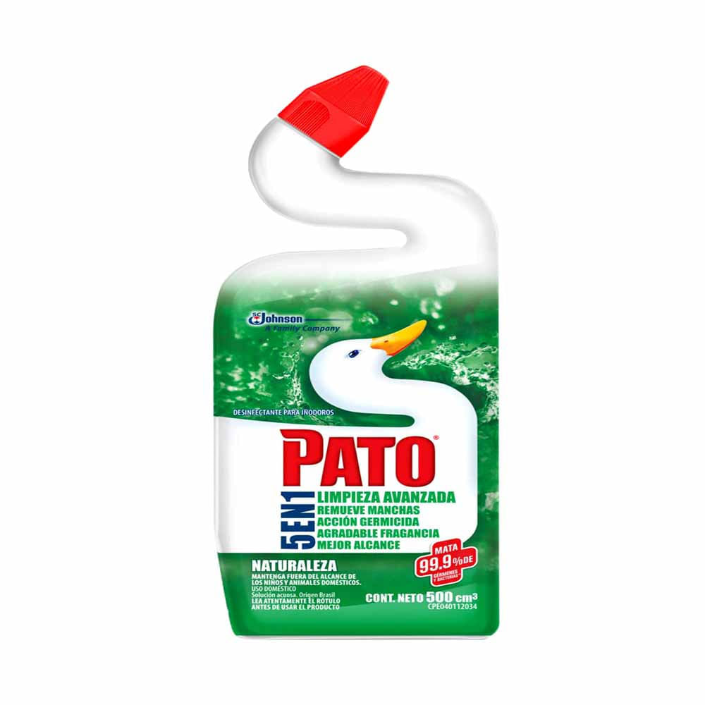 Desinfectante Líquido de Baño PATO Limpieza Avanzada Natural Botella 500ml