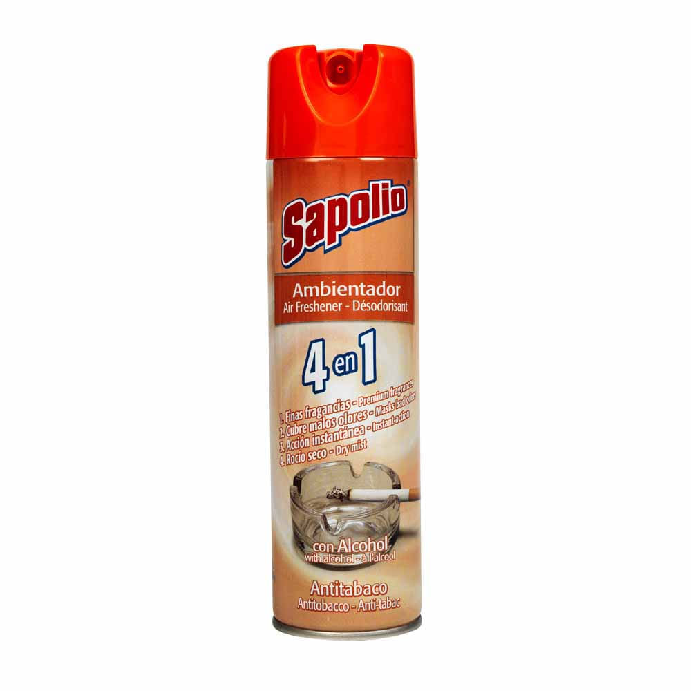 Ambientador en spray SAPOLIO Anti tabaco Frasco 360Ml