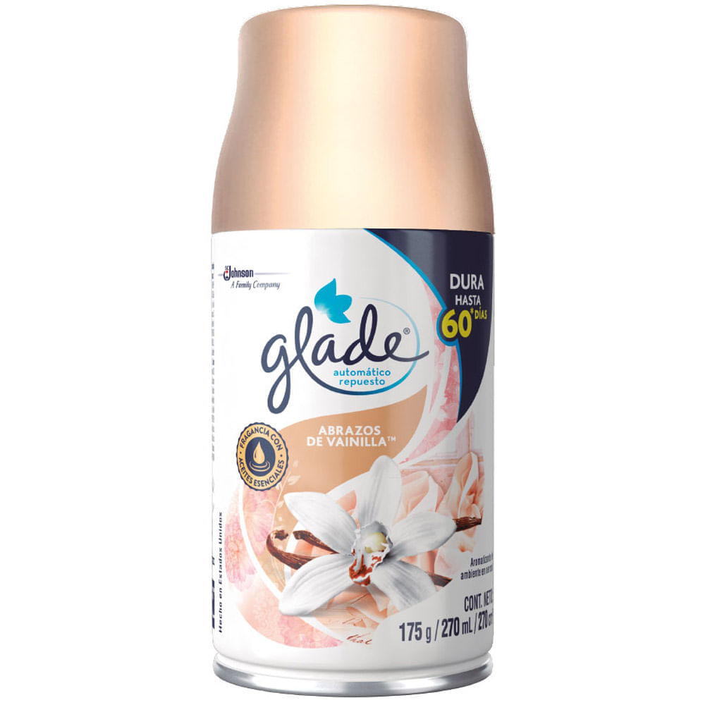 Repuesto de Aromatizador GLADE Abrazos de Vainilla Frasco 175g