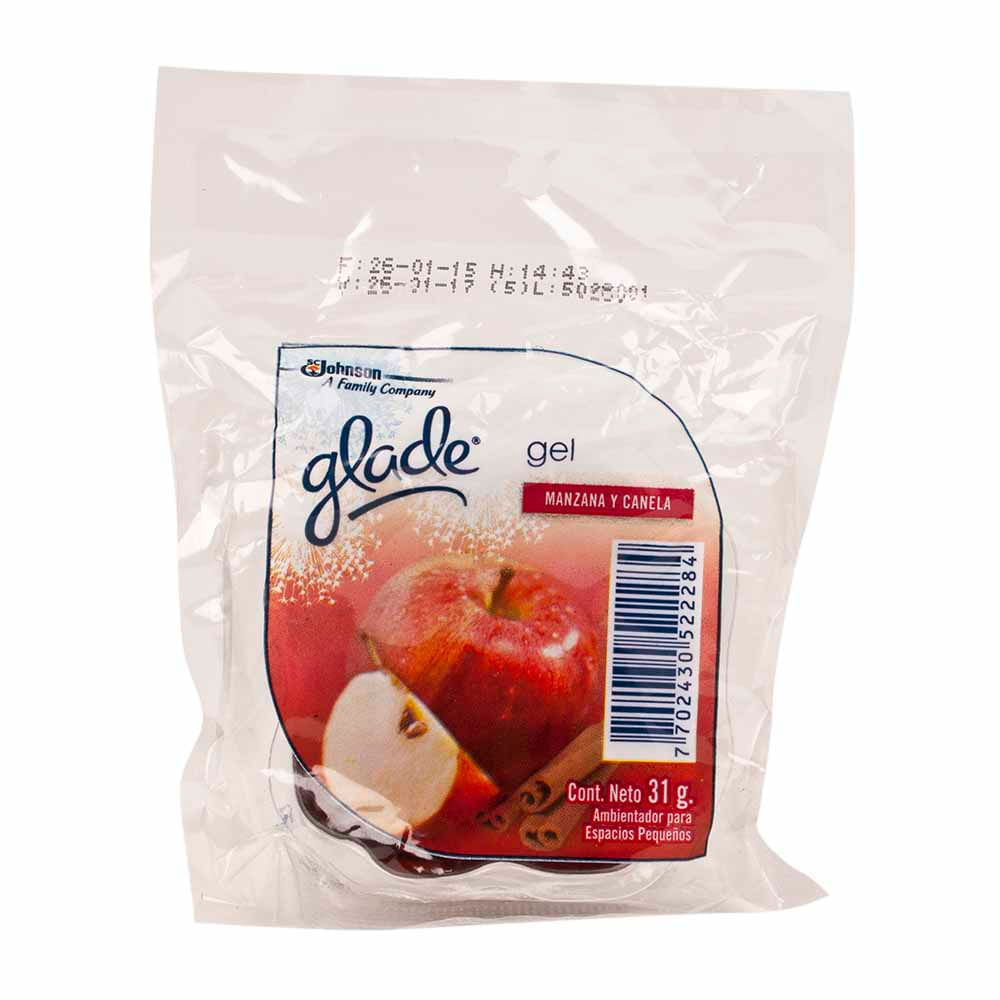 Ambientador en gel GLADE Manzana y canela Empaque 31Gr