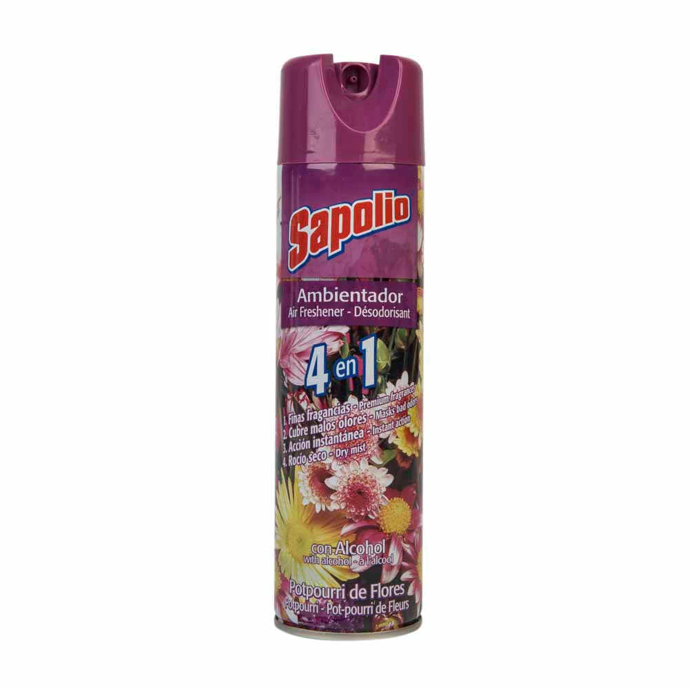 Ambientador en Spray SAPOLIO Potpurri de Flores Frasco 396ml