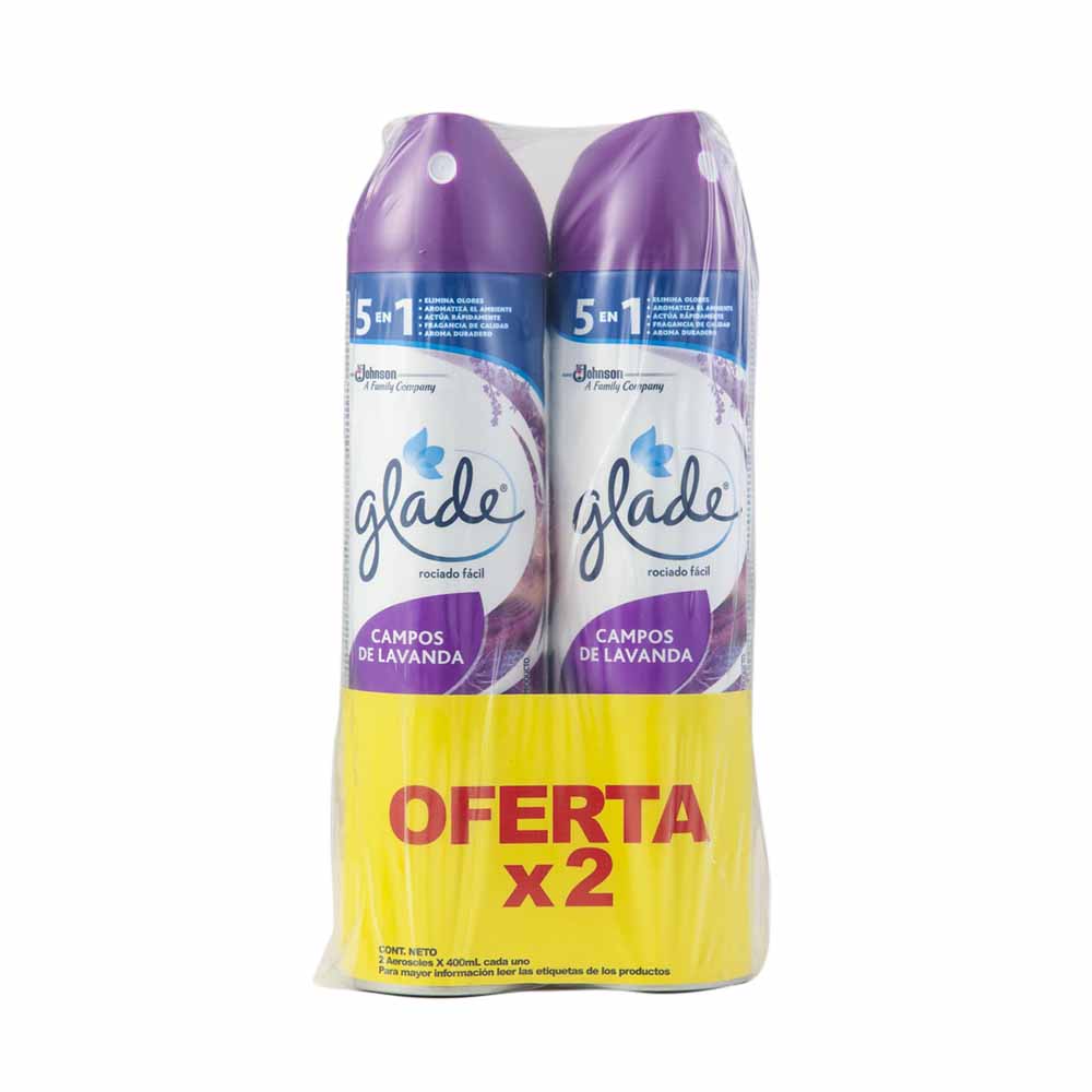 Repuesto para Ambientador Automático GLADE Aromas Variados Frasco 400ml Paquete 2un