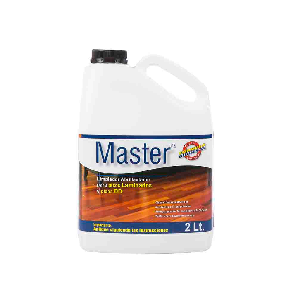 Limpiador Abrillantador para Pisos Laminados MASTER Galonera 2L