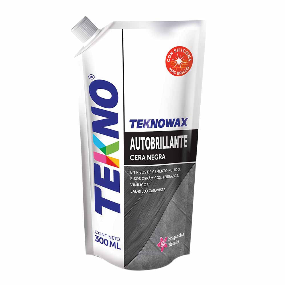 Cera líquida autobrillante TEKNO Negra Doypack 300ml