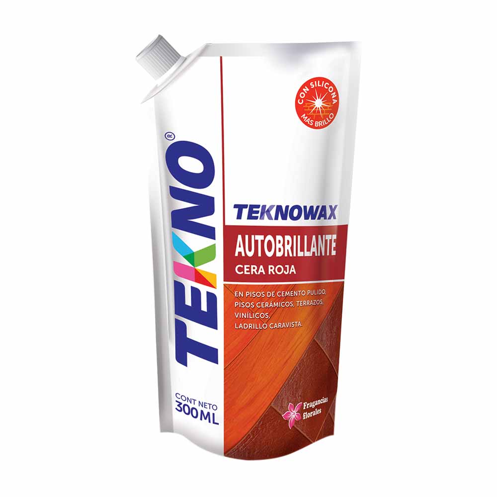 Cera líquida autobrillante TEKNO Roja Doypack 300ml