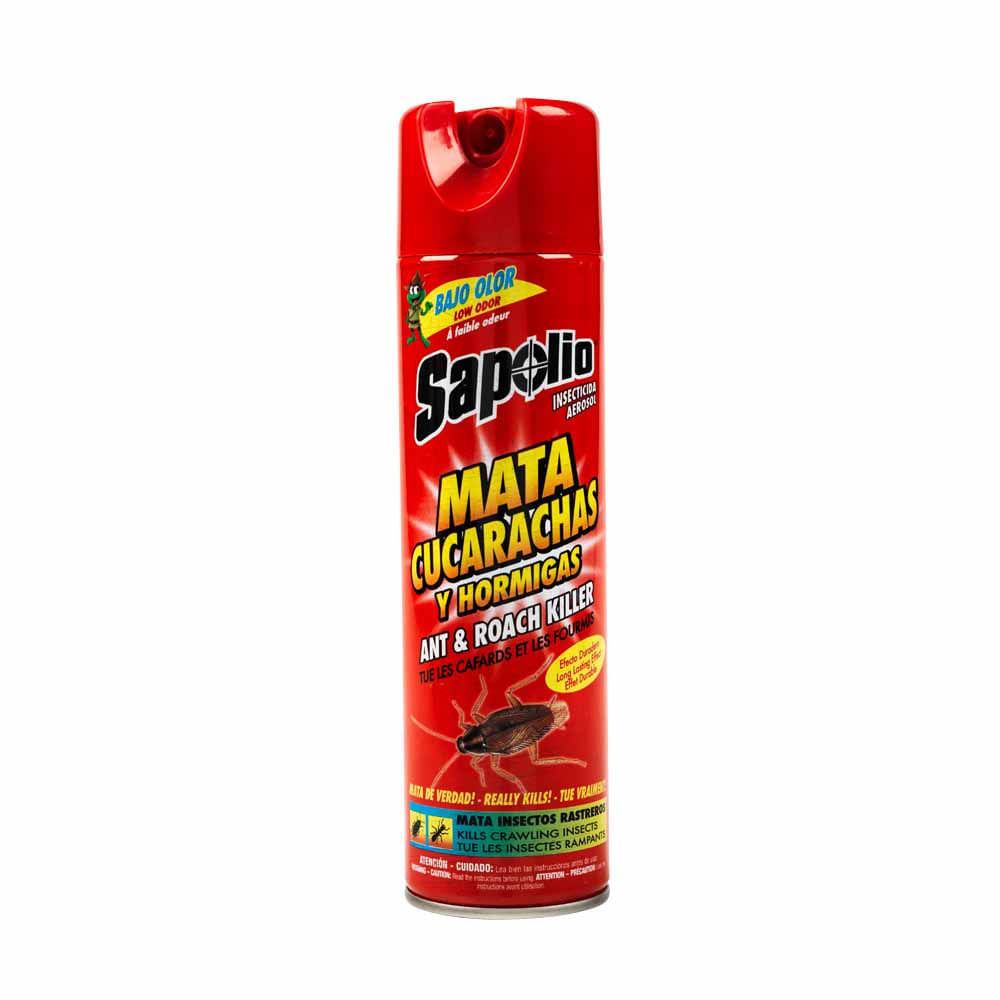 Insecticida Aerosol SAPOLIO Mata Cucarachas y Hormigas Frasco 360ml