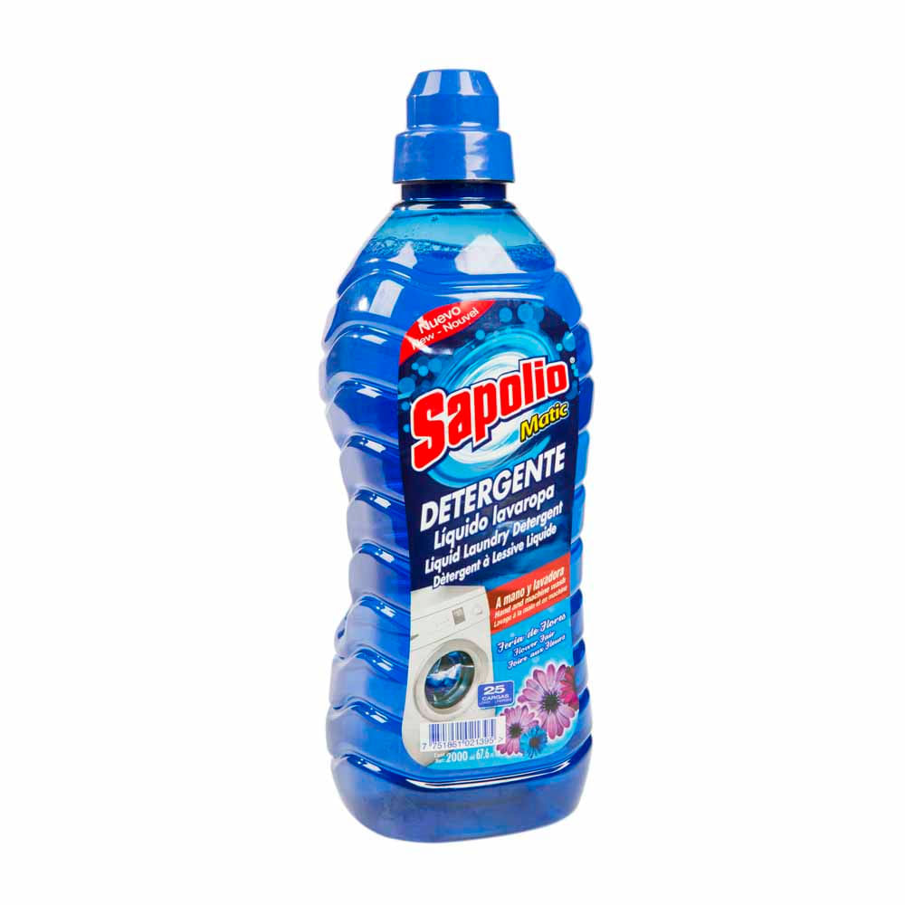 Detergente líquido SAPOLIO MATIC Flores Botella 2L