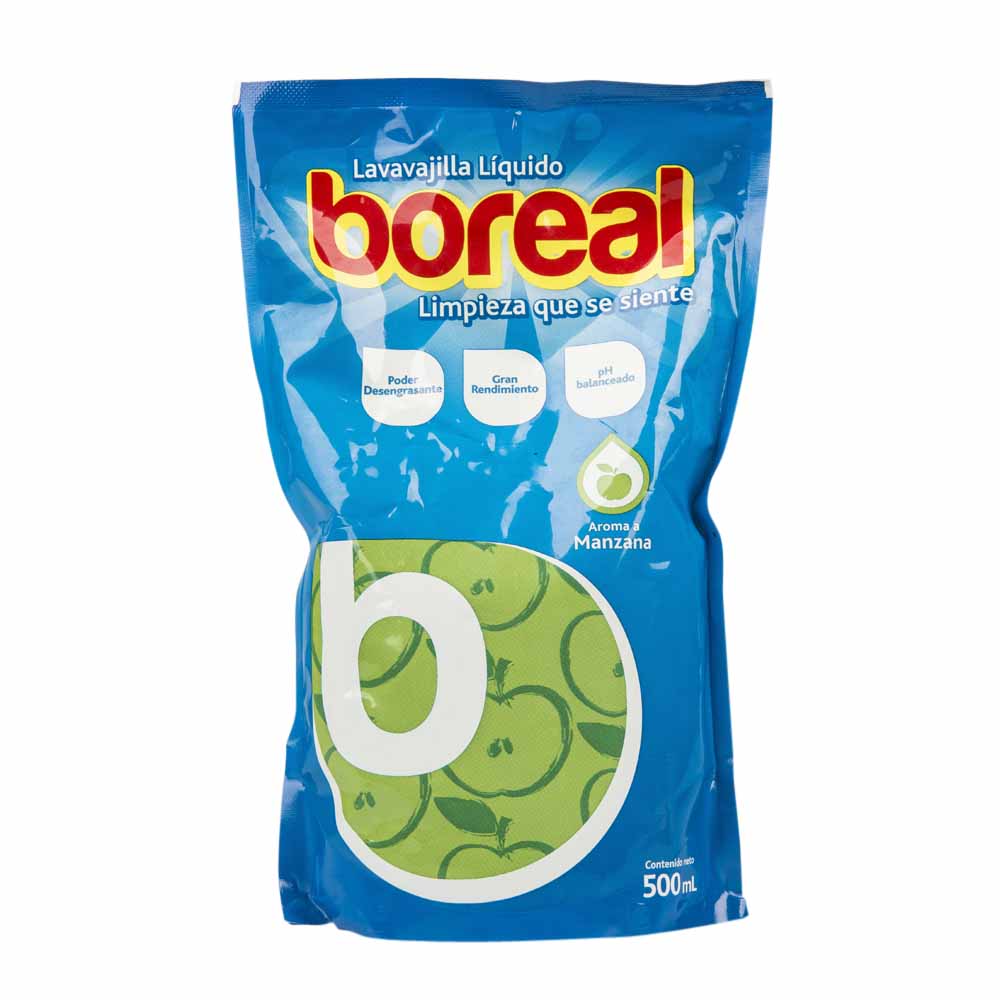 Lavavajilla líquido BOREAL Manzana Doypack 500Ml