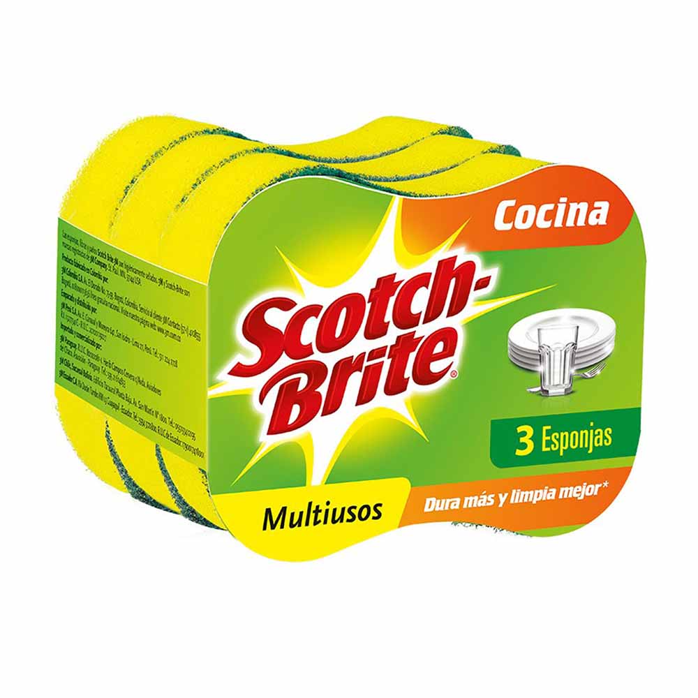 Esponja SCOTCH-BRITE Multiuso Paquete 3un