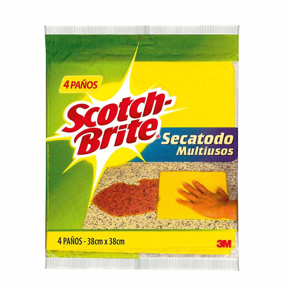 Paño Scotch-Brite Secatodo Paquete 4un