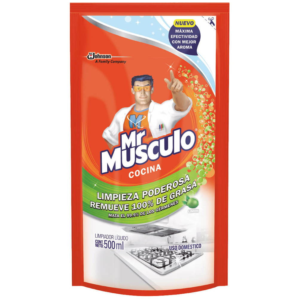 Sacagrasa MR. MÚSCULO Verde Repuesto Doypack 500ml