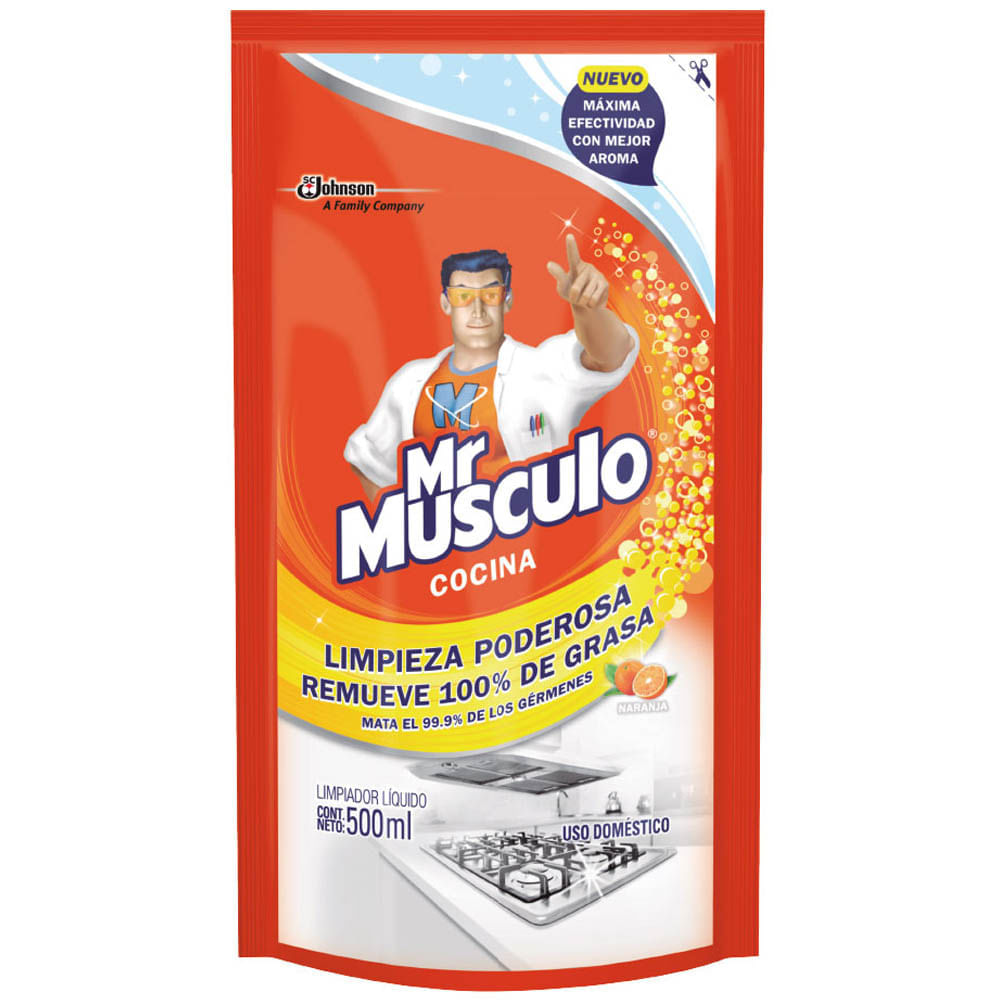 Antigrasa MR MÚSCULO Cocina Naranja Repuesto Doypack 500cm3
