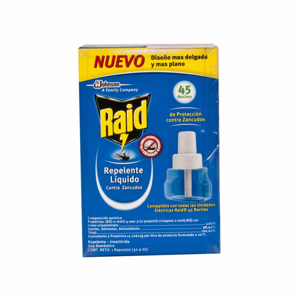 Insecticida RAID Repuesto 45 noches Caja 35Ml
