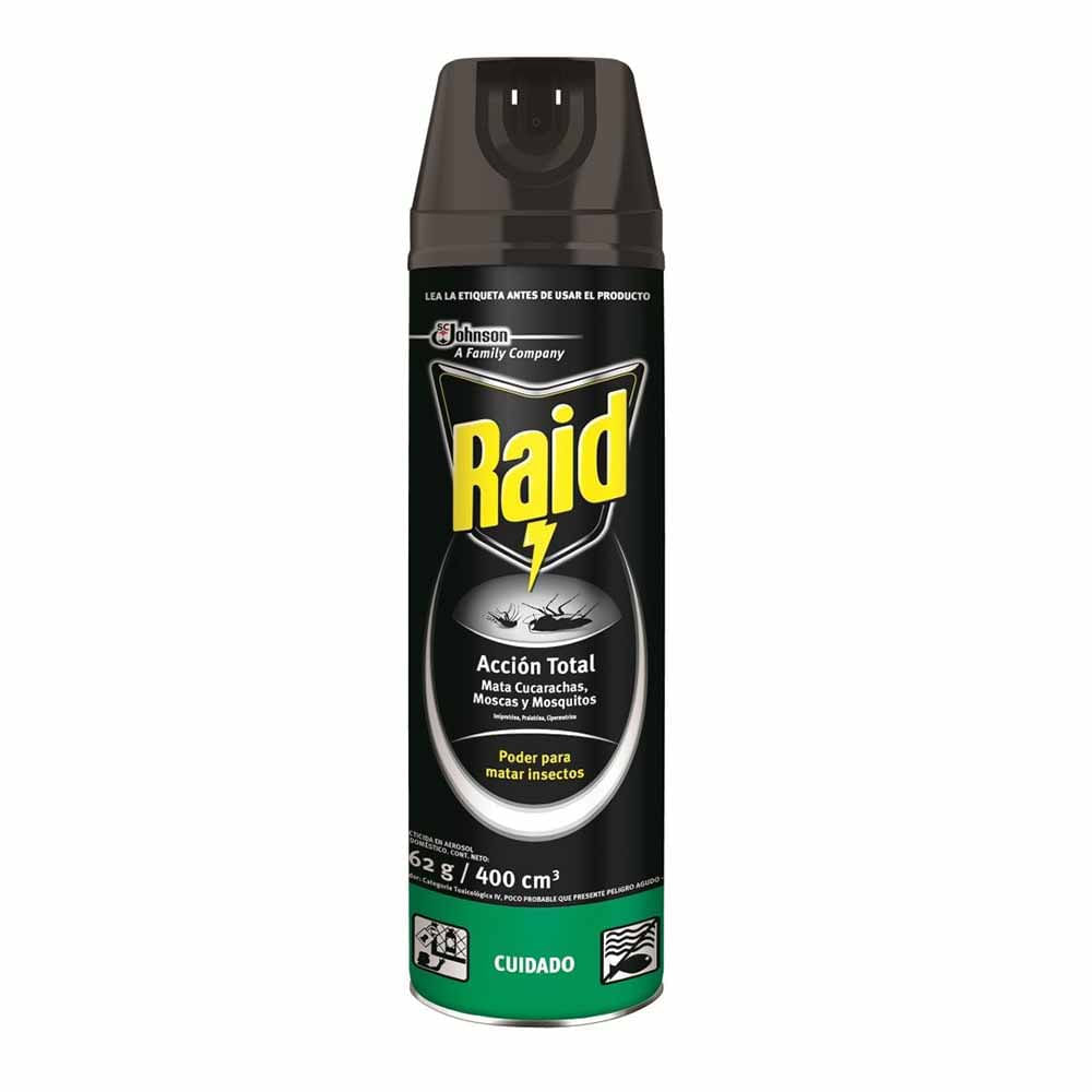 Insecticida en Aerosol RAID Acción Total Frasco 400ml
