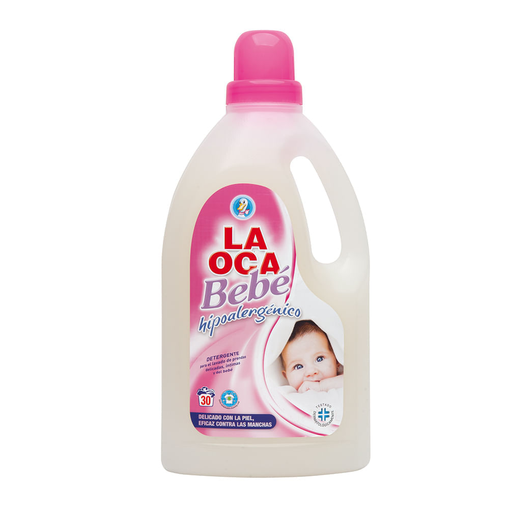 Detergente Líquido LA OCA Bebé Hipoalergénico para Ropa Delicada Galonera 2L