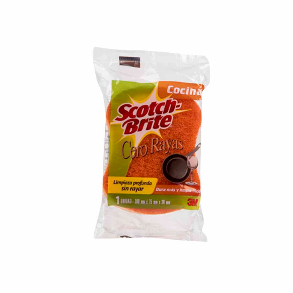 Esponja SCOTCH-BRITE Cero Rayas Naranja 2en1 Paquete 2un