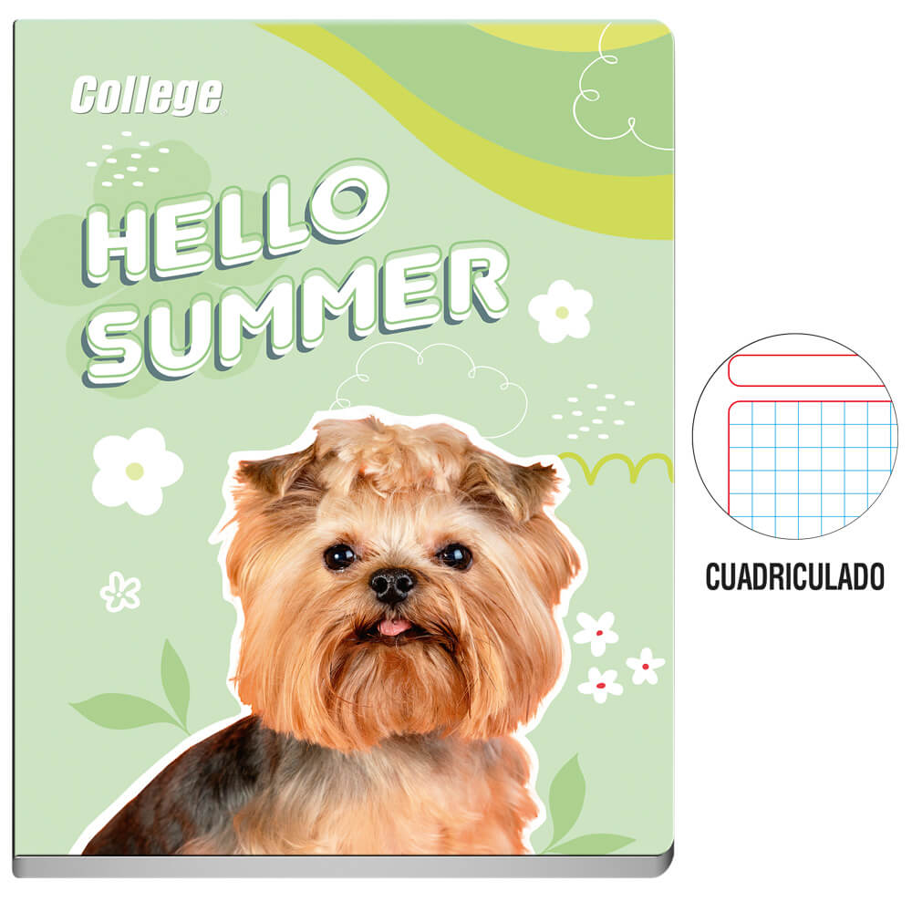 Cuaderno COLLEGE Cuadriculado Pets 80 Hojas