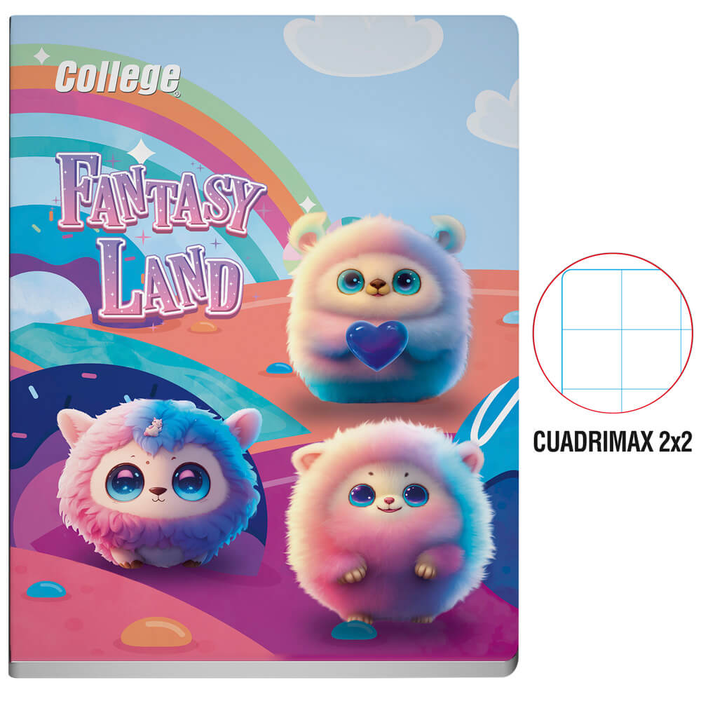 Cuaderno COLLEGE Cuadrimax 2x2 Magic World 80 Hojas