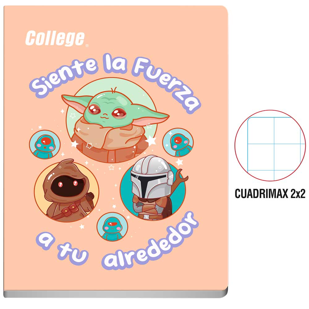 Cuaderno COLLEGE Cuadrimax 2x2 Disney Junior 80 Hojas