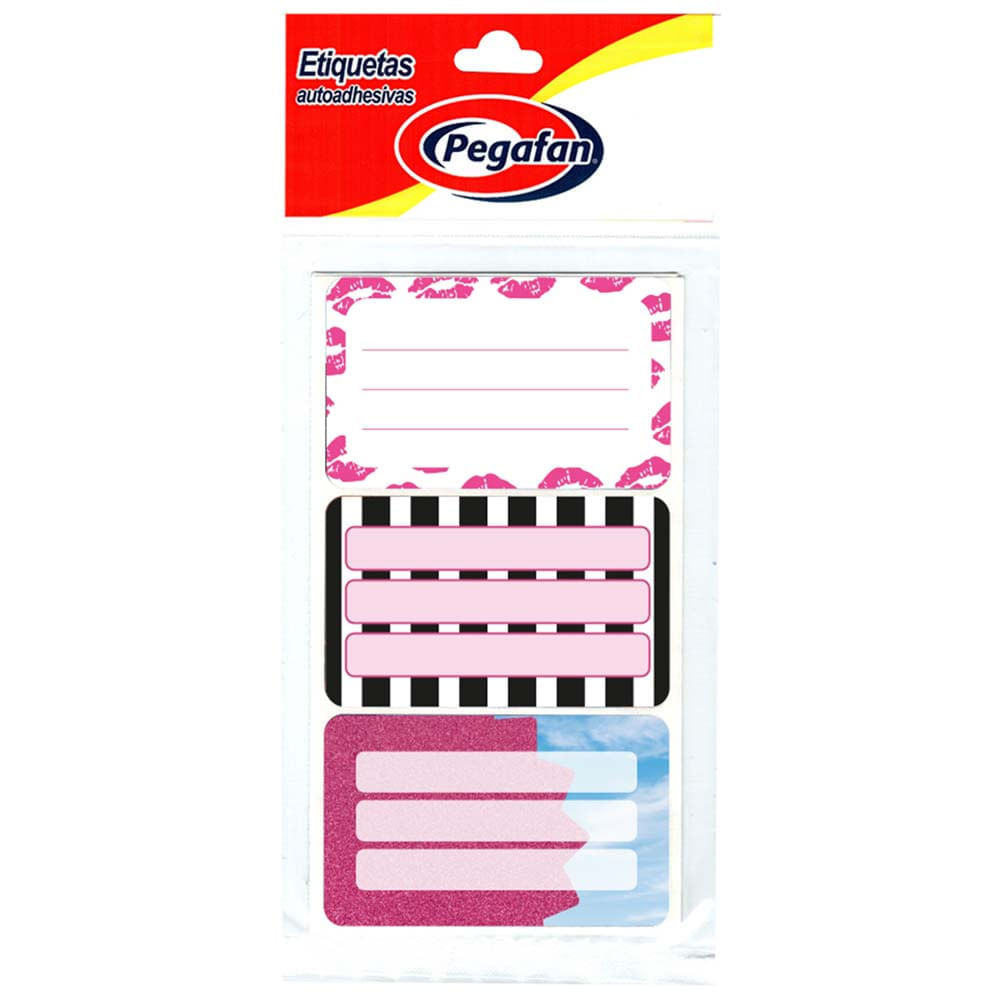Etiquetas Autoadhesivas PEGAFAN Escolares Pink