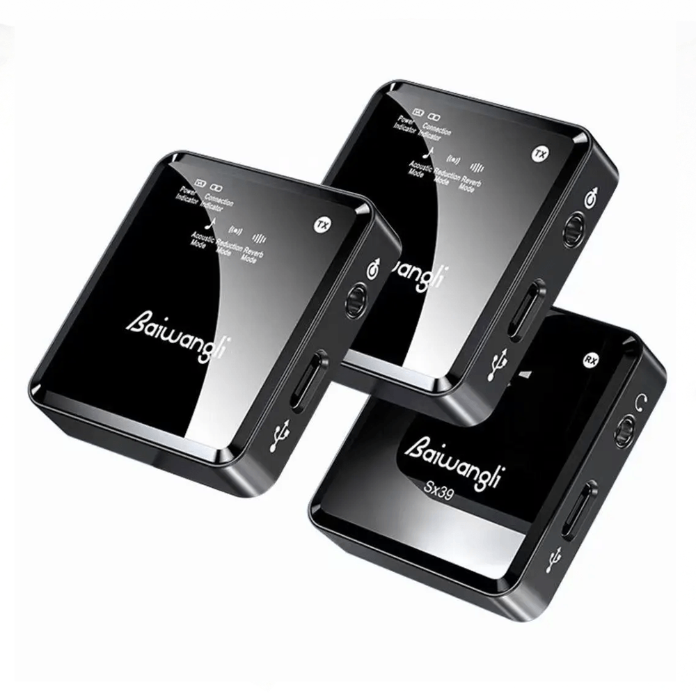 Micrófonos Inalámbricos Dual SX39 - Tipo C, iPhone y Cámara