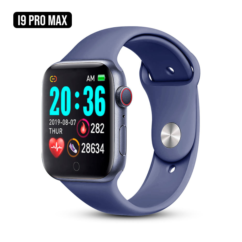 Smartwatch I9 PRO MAX Serie 9 45mm Realiza llamadas notificaciones Azul