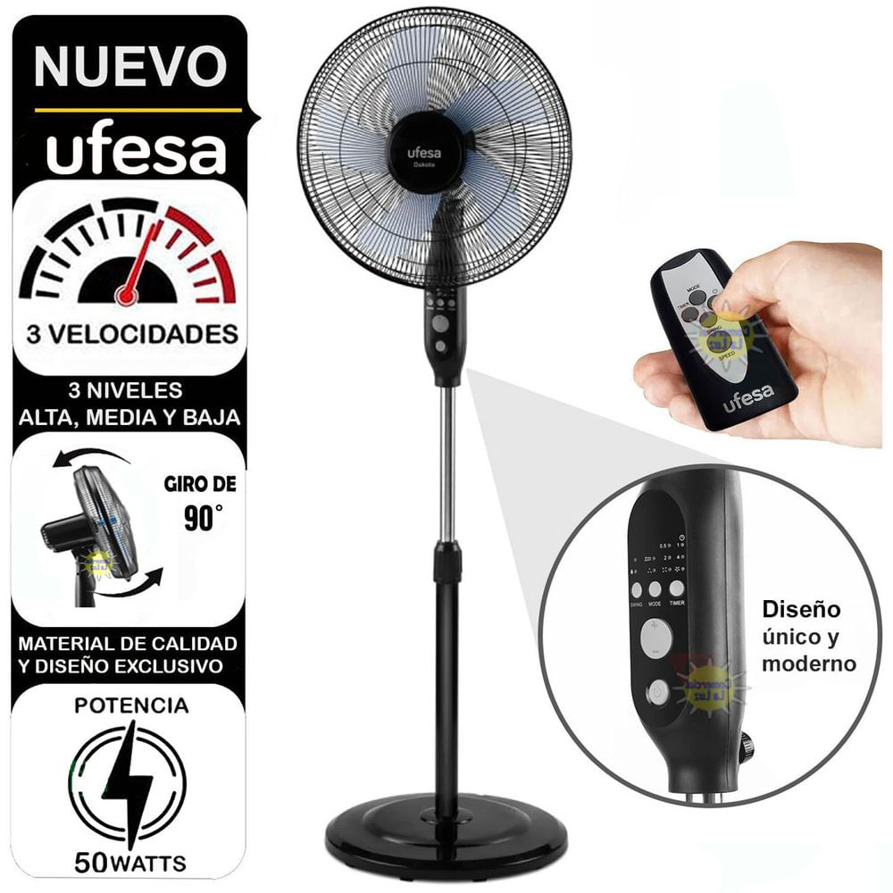 Ventilador de Pie Ufesa Dakota 50W Negro