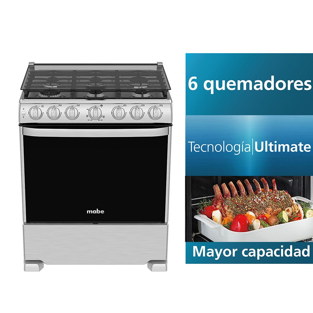 Cocina a Gas EME7675CSYX1 6 Hornillas Inox | Oechsle - Oechsle