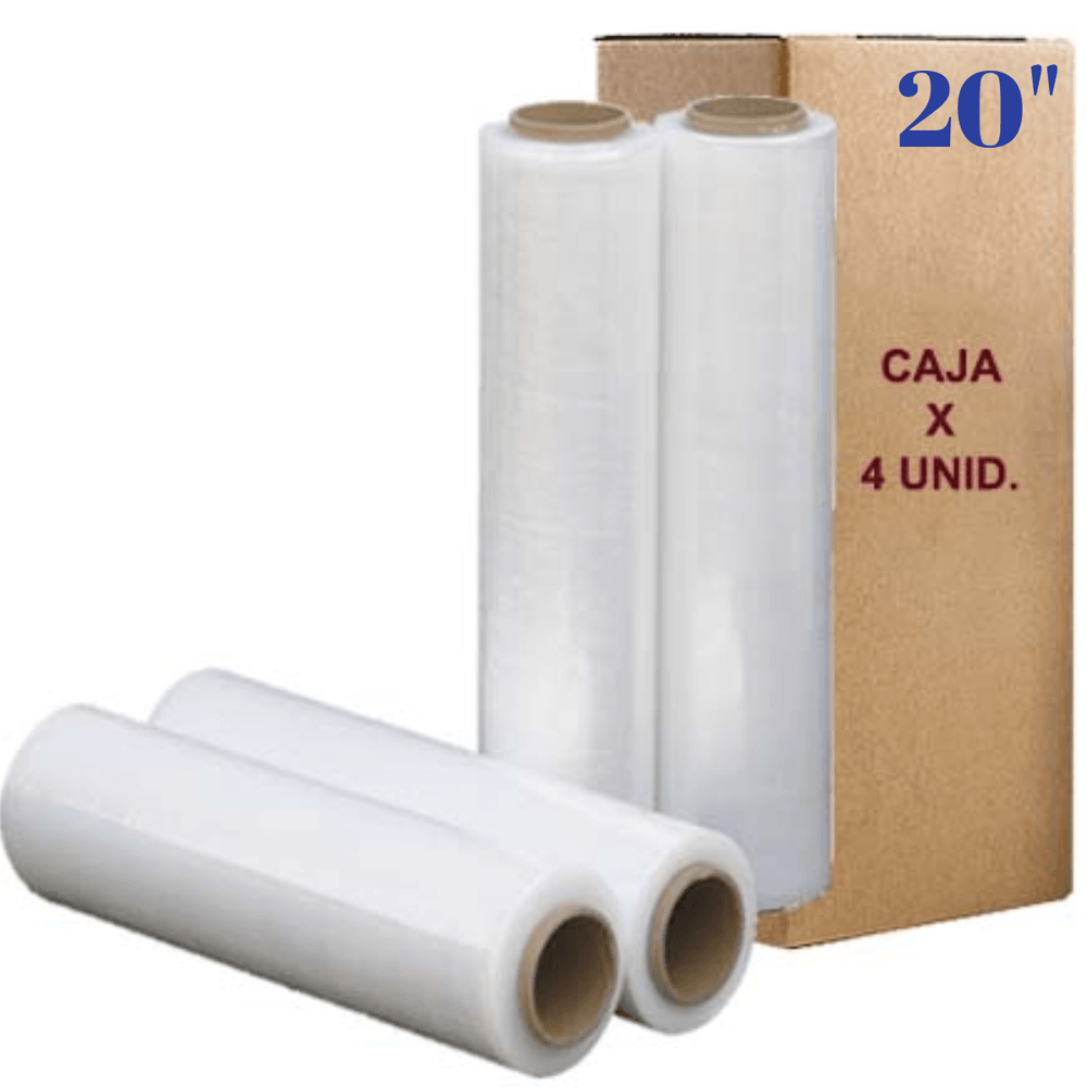 Stretch Film Transparente de 20 Pulgadas Caja por 4 Unidades