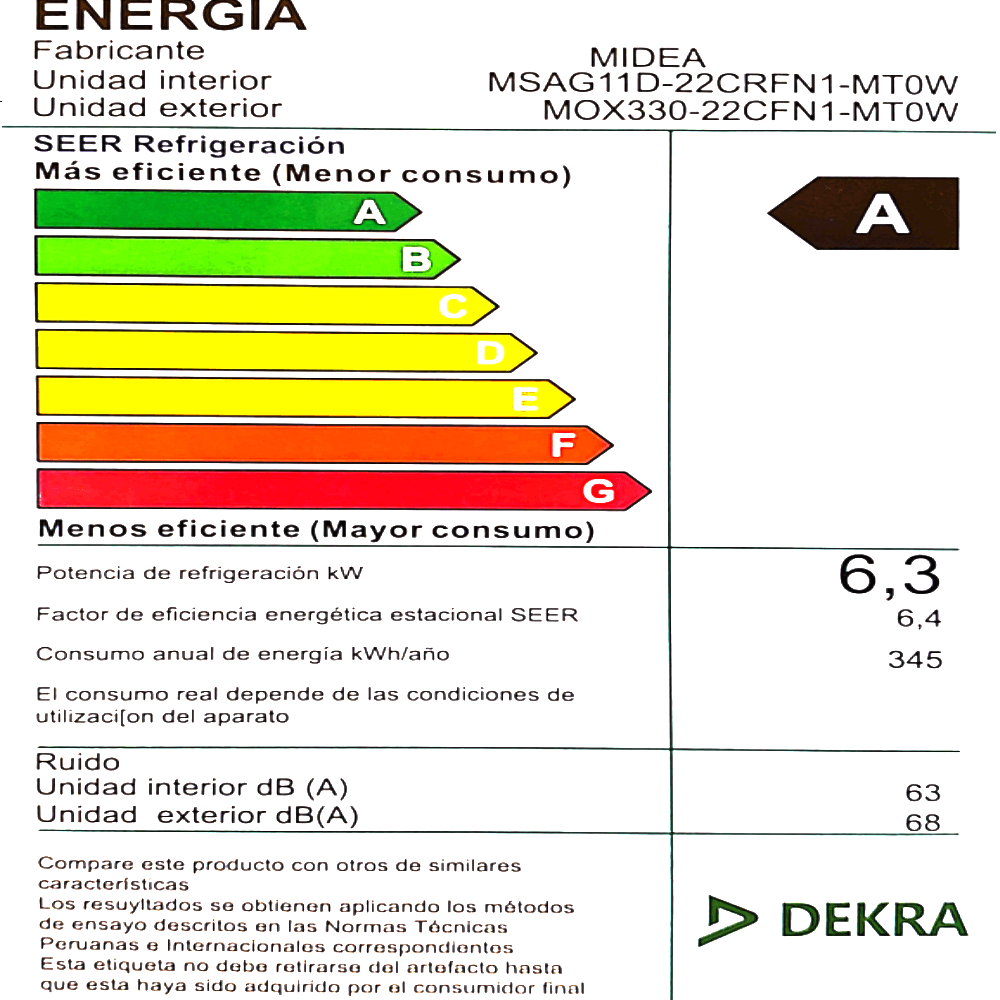 Aire Acondicionado Midea 24000 BTU Split Pared Inverter I Oechsle - Oechsle