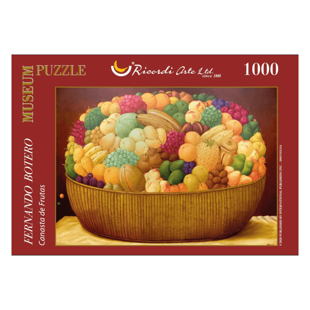 Rompecabezas Ricordi Canasta De Frutas Fernando Botero 1000 Piezas