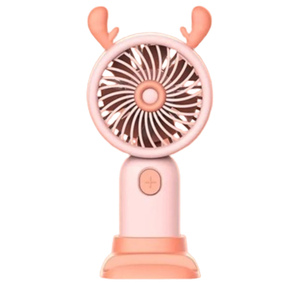 Mini Ventilador Eléctrico de Mano Portátil - Color Rosado