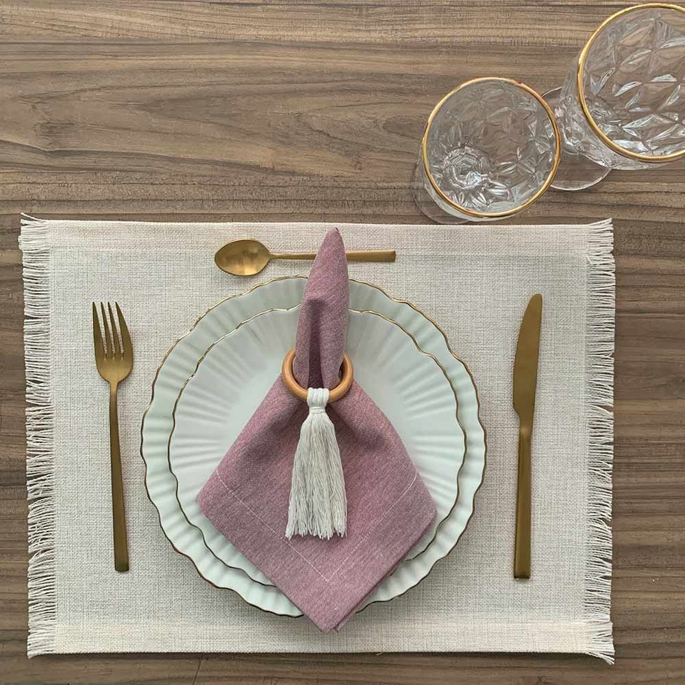 Servilletas Oxf Guinda D´Mesa Set De 4