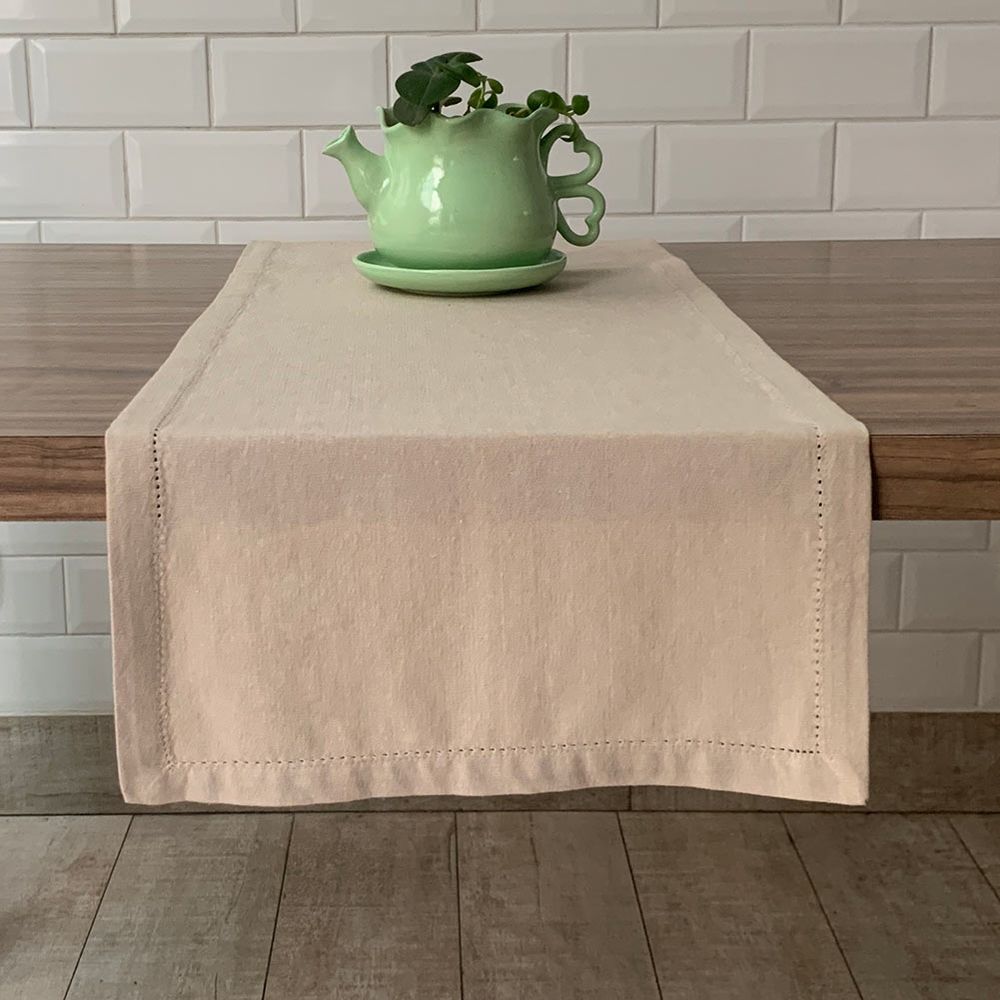 Camino De Mesa Hemstitch Beige D´Mesa