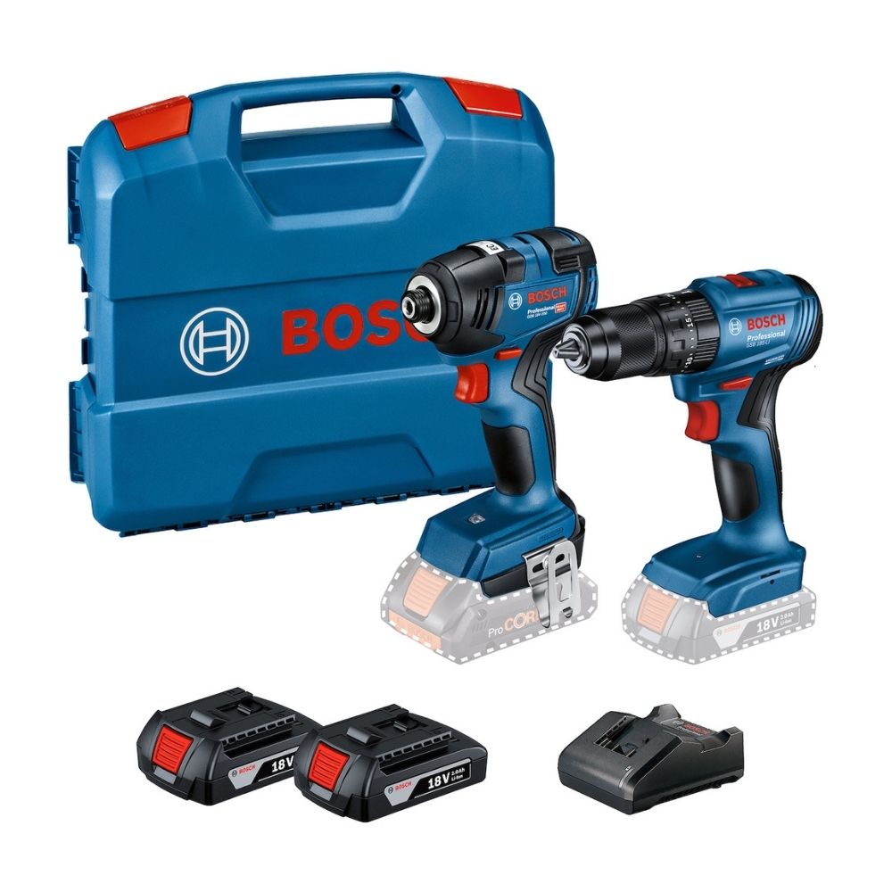 Taladro percutor inalámbrico 1/2" 18V Bosch GSB185-LI + Llave impacto GDR18V-200