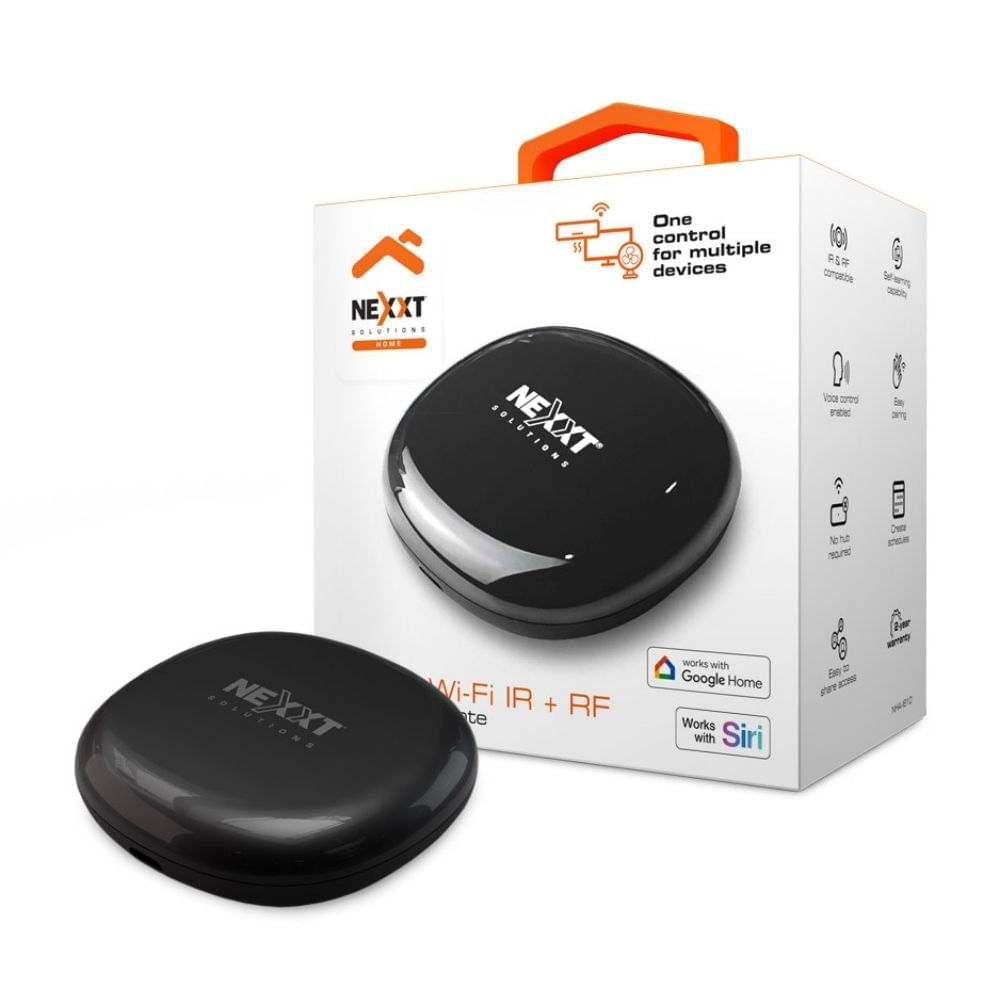 Control Universal Smart IR+RF Nexxt MM106NXT66 Negro Plástico