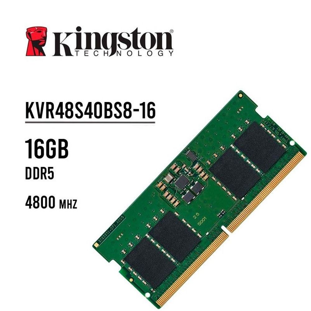 Memoria RAM Kingston 16GB DDR5 4800Mhz CL40 PC5-38400 KVR48S40BS8-16 I  Oechsle - Oechsle